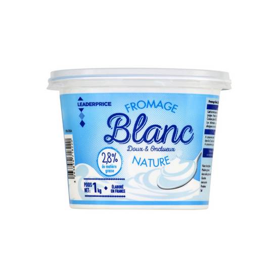 Fromage blanc 2.8% matières grasses Leader Price 1kg