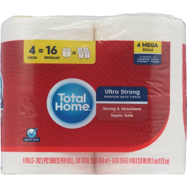 Total Home Ultra Soft Bathroom Tissue (4 ct) (4 x 3.9 in)