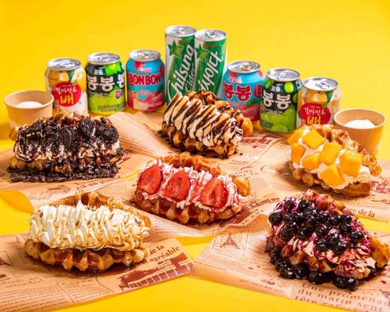 韓国風クロッフル ワンダーワッフル Korean style kuroffle