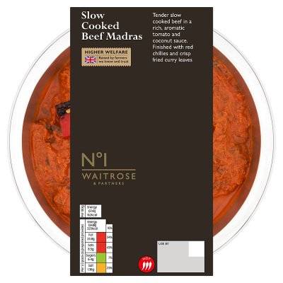 No.1 Waitrose & Partners Slow Cooked Beef Madras (400g)