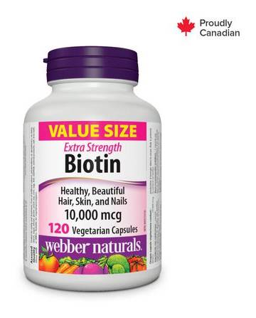 Webber Naturals Extra Strength Biotin 10,000 Mcg (120 ct)