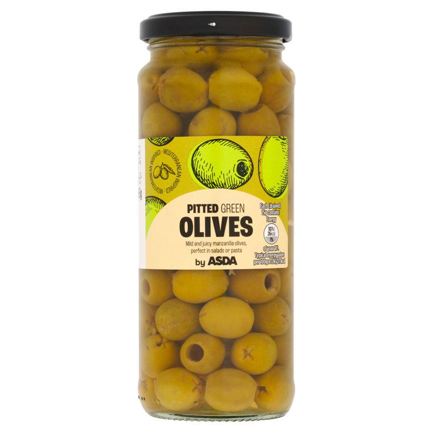 Asda Pitted Green Olives 310g