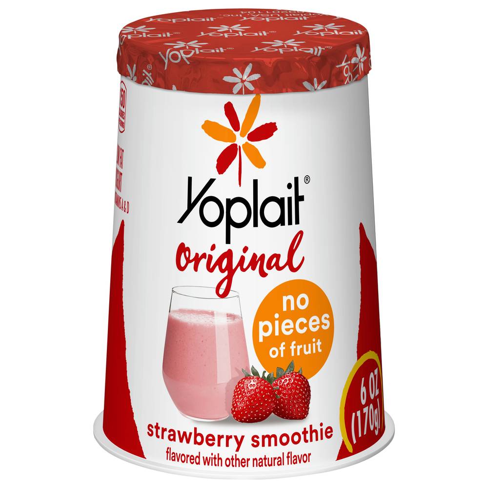 Yoplait Original Low Fat Yogurt Strawberry Smoothie