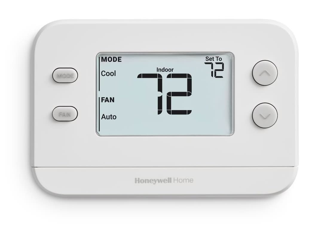 Honeywell Home X1N Heating And Cooling Push Button Non-Programmable Thermostat