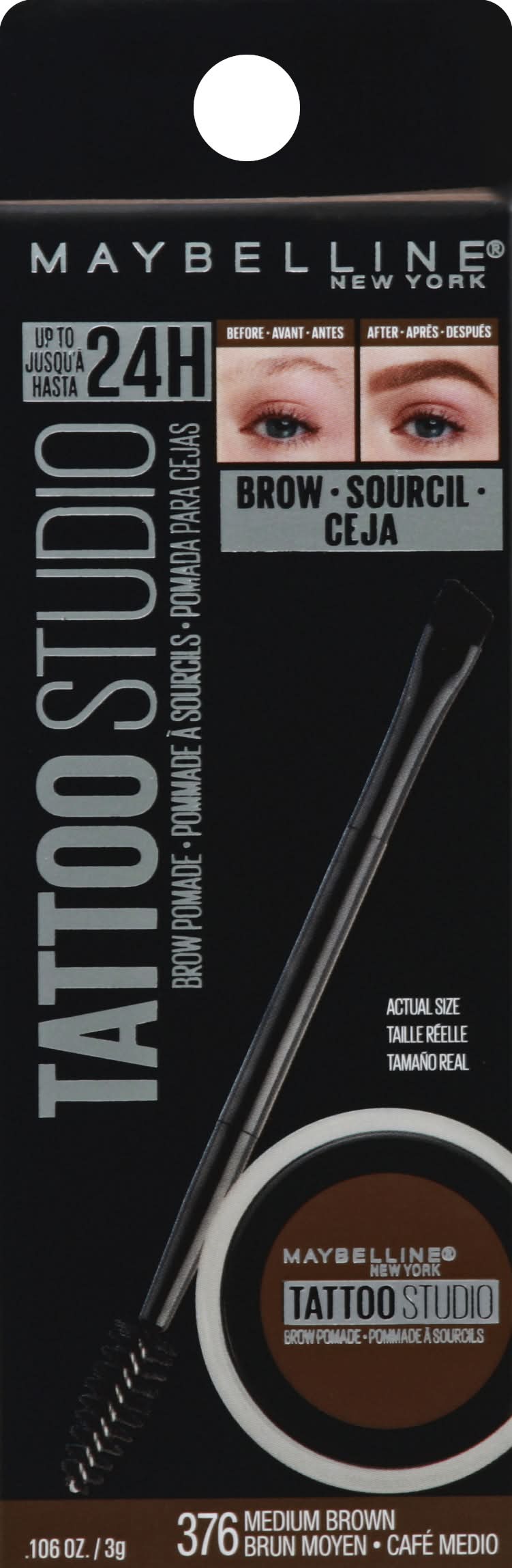 Maybelline Tattoo Studio Medium Brown 376 Brow Pomade (0.2 oz)