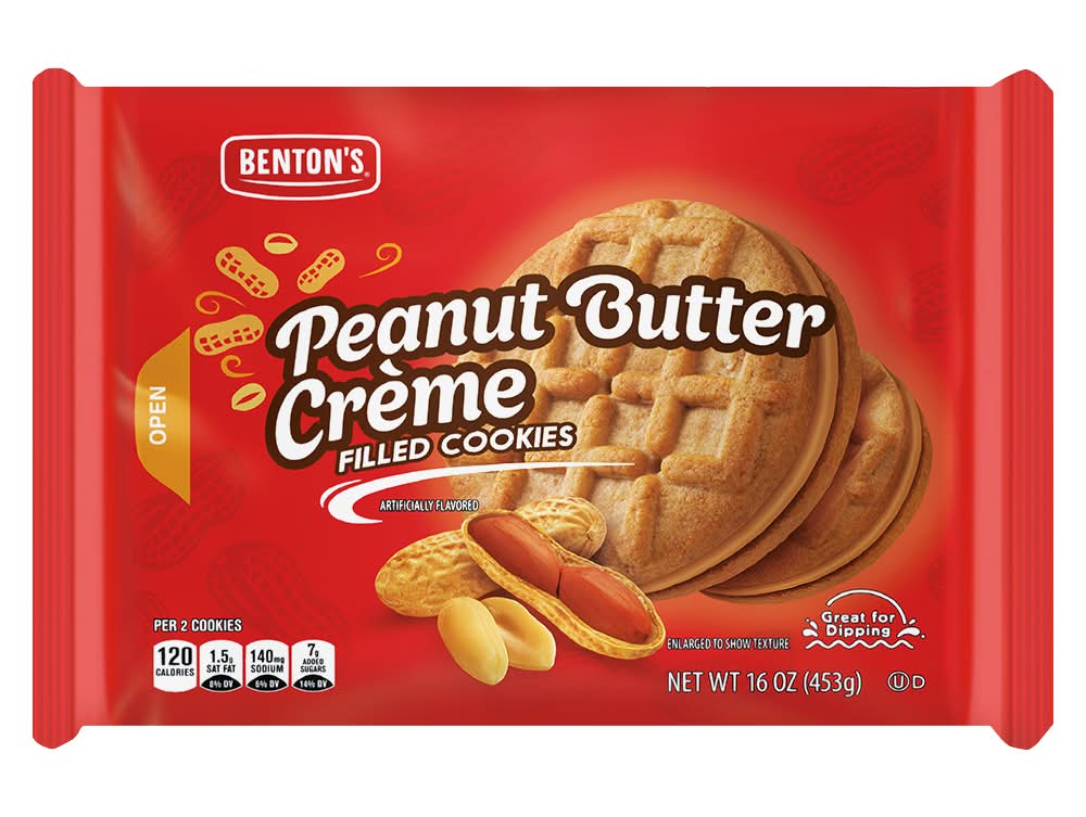 Benton's Cremes Filled Sandwich Cookies, Peanut Butter (16 oz)