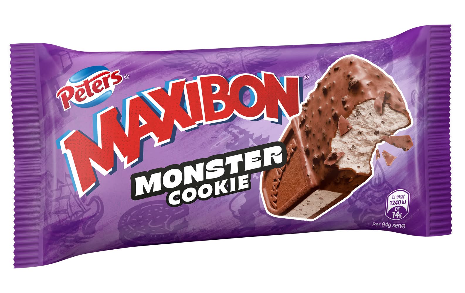 Maxibon Ice Cream Sandwich, Monster Cookie (140mL)