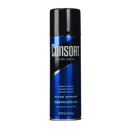 Consort for Men Hair Spray, Extra Hold, Unscented - 8.3 oz