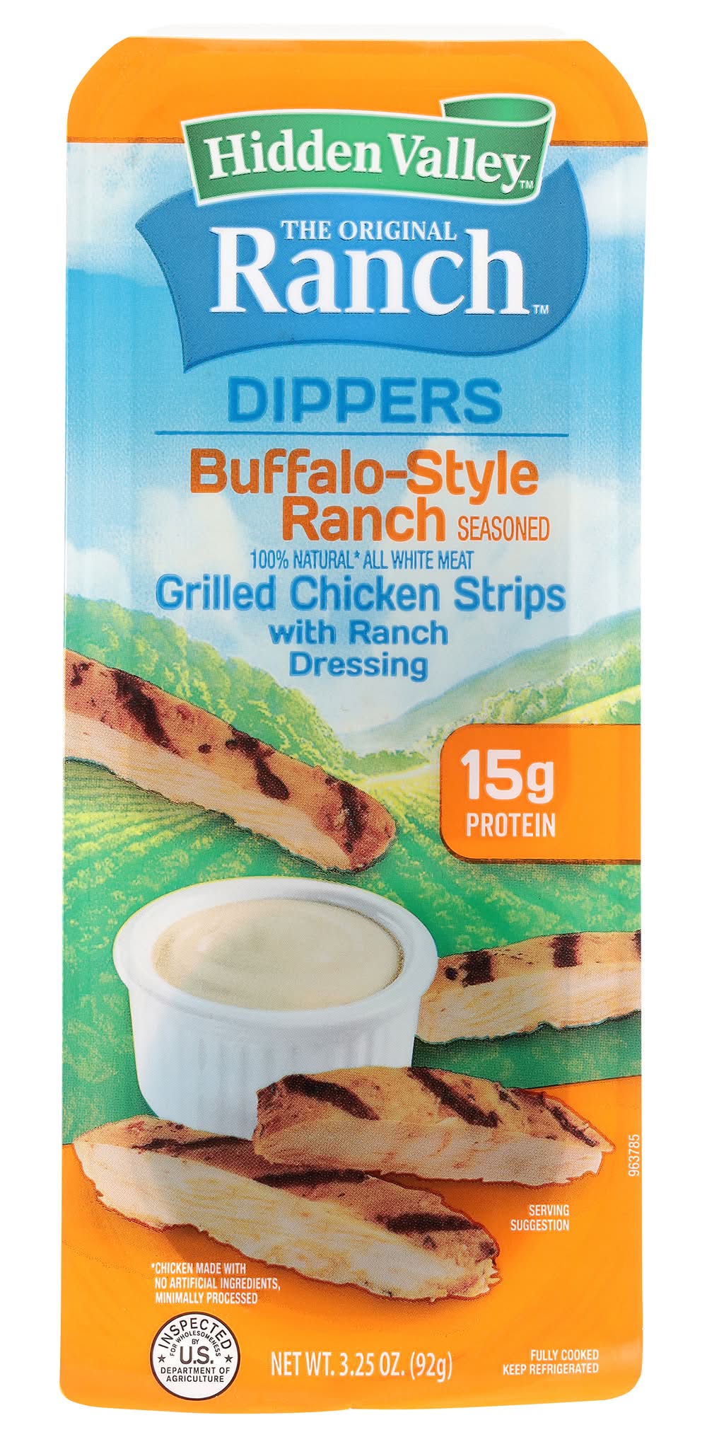 Hidden Valley Hidden Valley Ranch Dippers Buffalo-Style Ranch Seasoned Grilled Chicken Strips with Ranch Dressing — product image