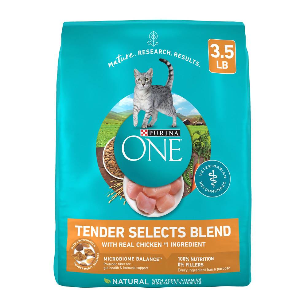 Purina ONE® Tender Selects Everyday Nutrition Adult Cat Dry Food - Chicken (Flavor: Chicken & Rice, Color: Assorted, Size: 3.5 Lb)