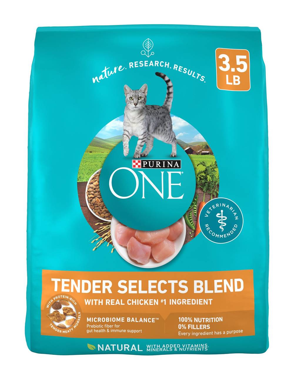 Purina ONE® Tender Selects Everyday Nutrition Adult Cat Dry Food - Chicken (Flavor: Chicken & Rice, Color: Assorted, Size: 3.5 Lb)