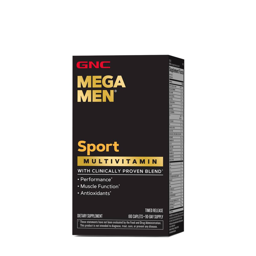 Gnc Mega Men Sport Multivitamin Caplets (180 ct)