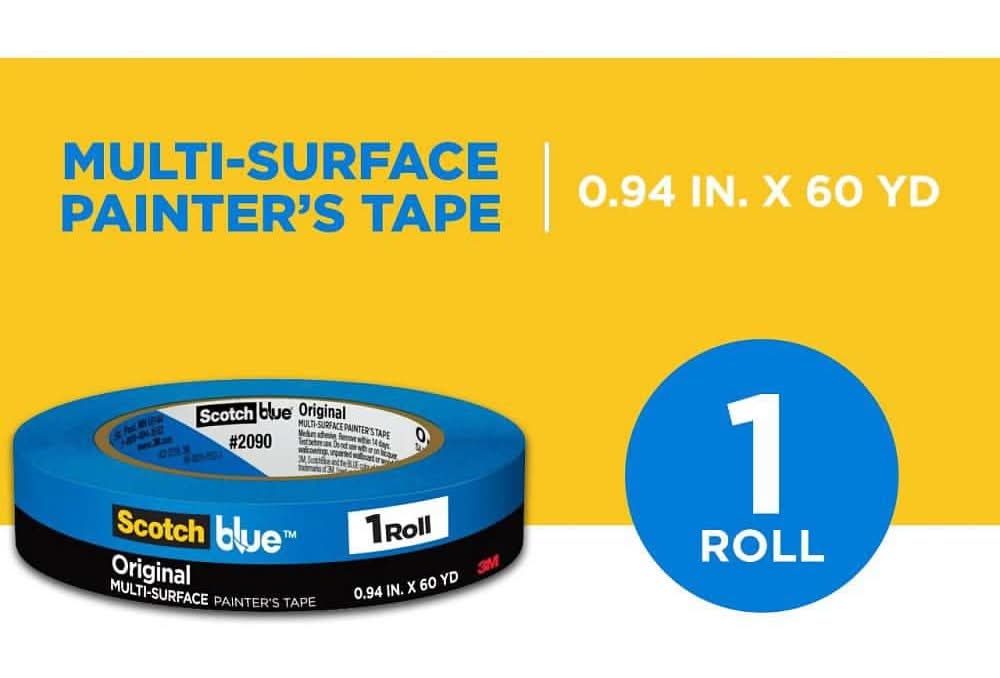 3M Scotchblue 0.94 In. X 60 Yds. Original Multi-Surface Painter'S Tape