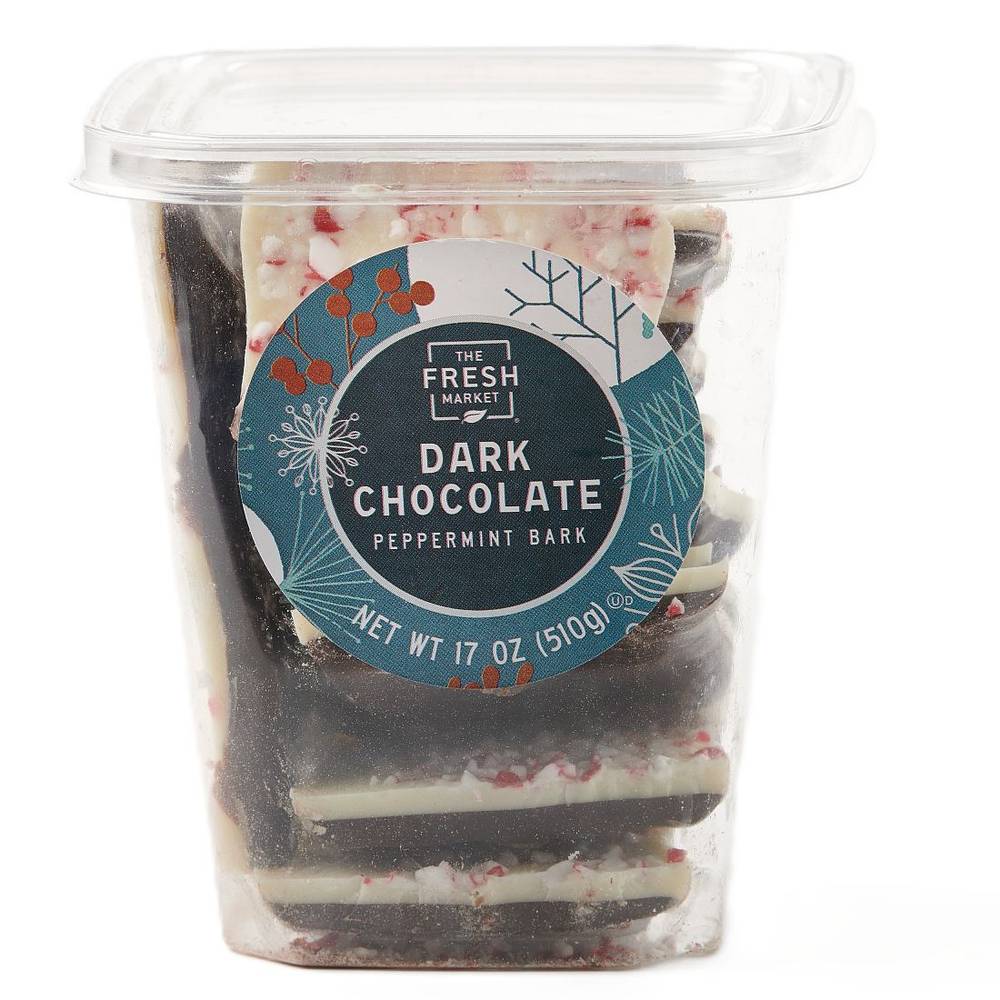 The Fresh Market Dark Chocolate Peppermint Bark Tub (17 oz)