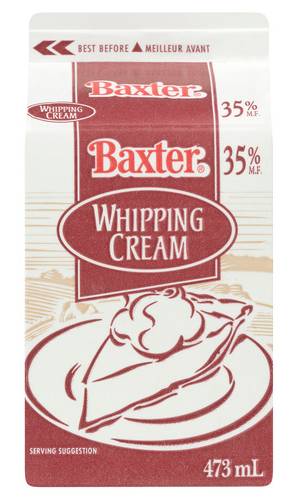 Baxter 35% Mf Whipping Cream (473 ml)