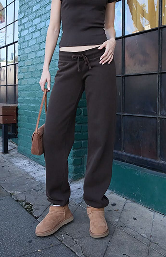 John Galt Women's  Hilary Yoga Sweatpants Brown One Size