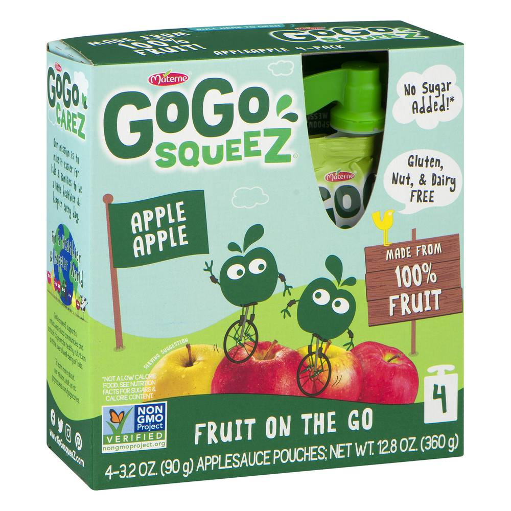 GoGo squeeZ Applesauce Pouches (12.8 oz, 4 ct)