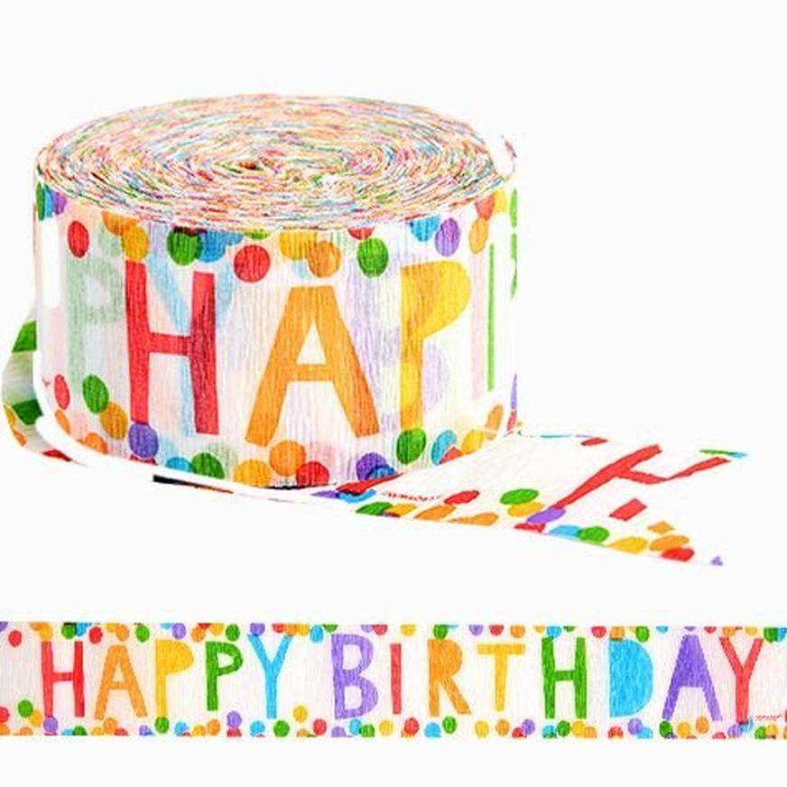 Party City Colorful Happy Birthday Streamer (81 ft/assorted)