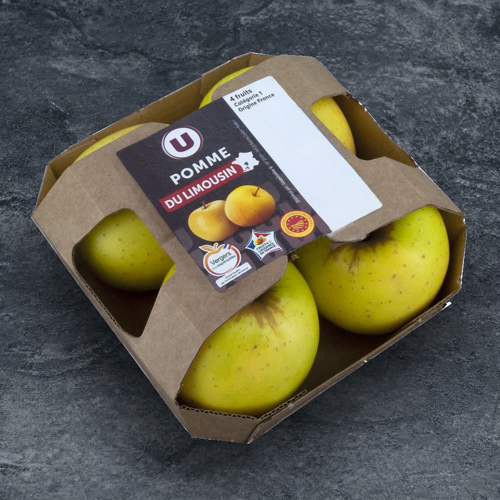Pomme Golden Délicious - AOP - Barquette 4 fruits