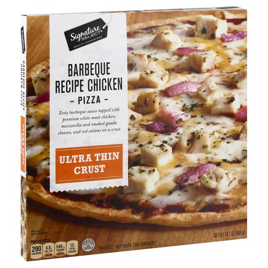 Signature Select Ultra Thin Crust Barbeque Recipe Chicken Pizza
