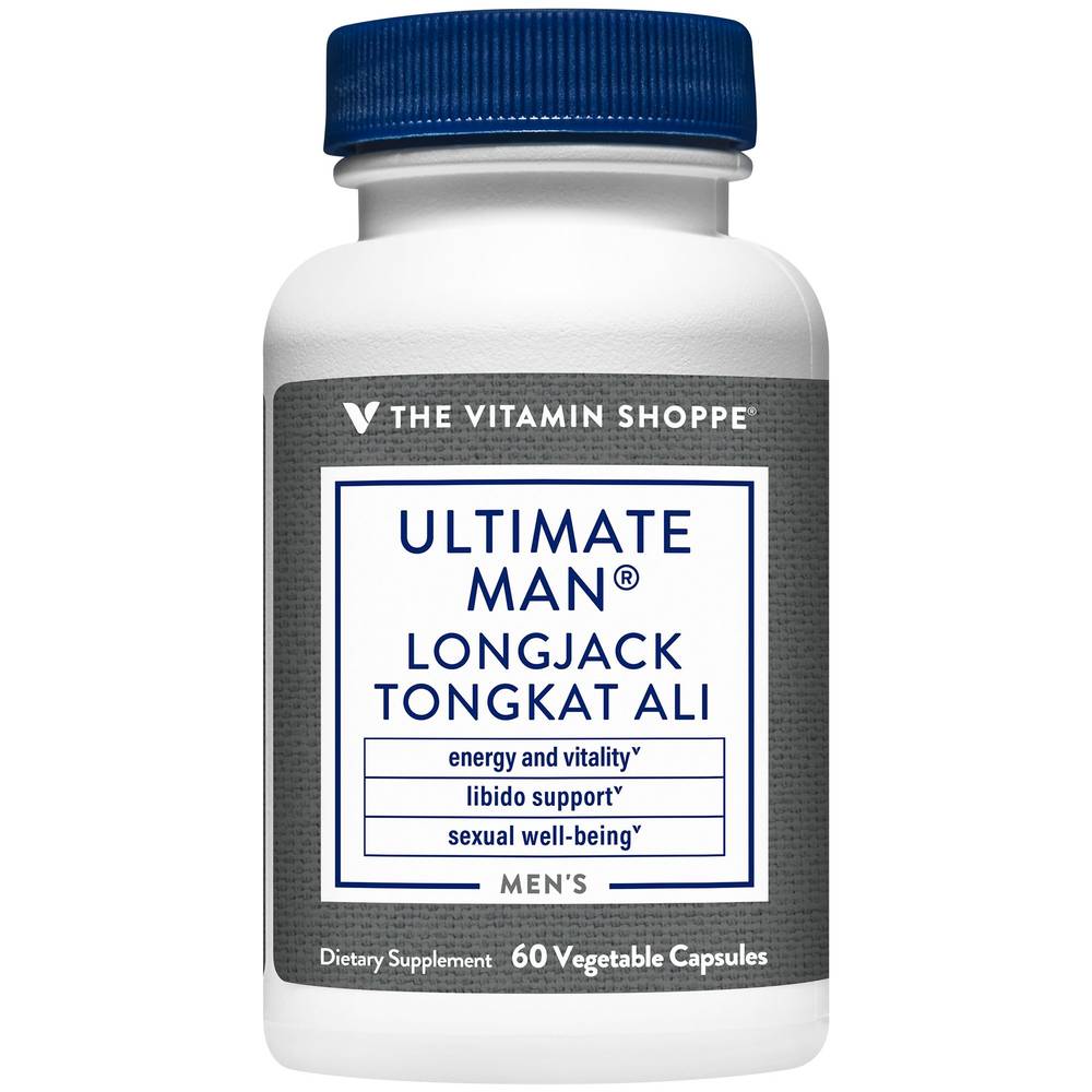 The Vitamin Shoppe Ultimate Man Longjack Tongkat Ali Vegetable Capsules (60 ct)