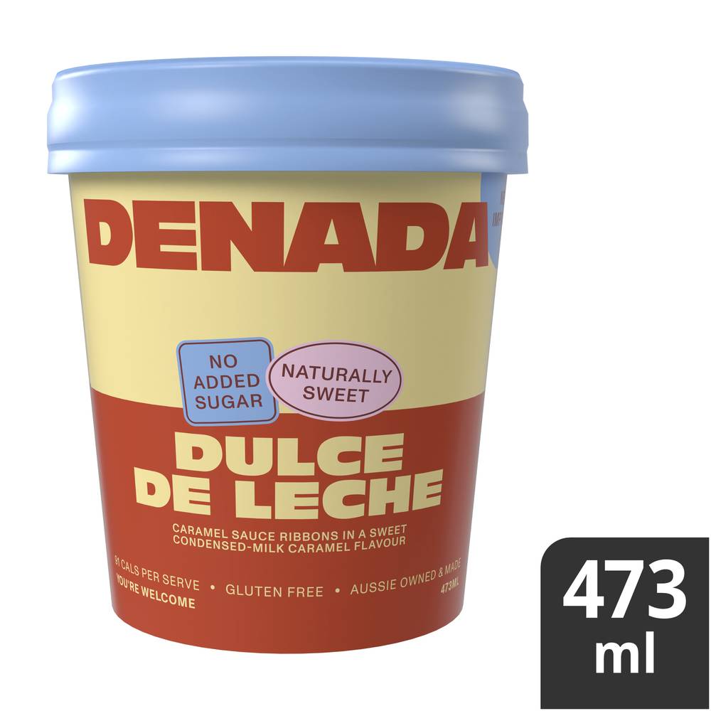 Denada Ice Cream, Dulce De Leche (473mL)