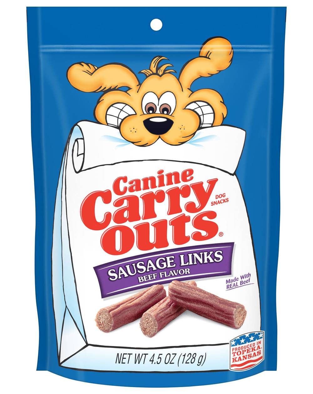 Canine Carry Outs Sausage Links Beef Flavor Dog Treats