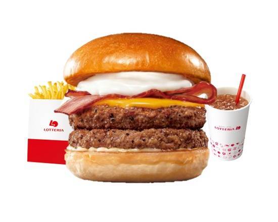 【セット】ダブルパティ 絶品ベーコンチーズバーガー Double Patty Ultimate Bacon Cheeseburger Set