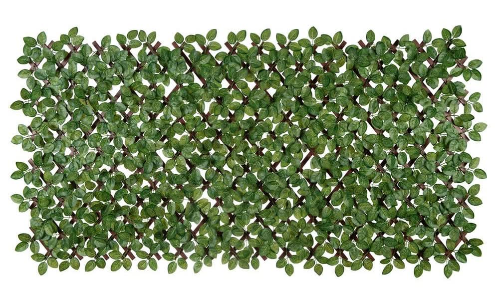 Vigoro 36 In. Green Artificial Pvc Expandable Trellis 36 In. X 72 In. Chestnut Leaves