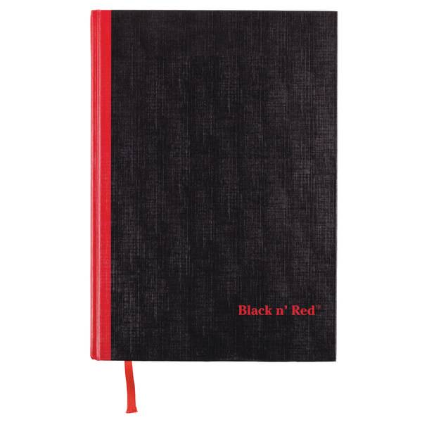 Black N' Red Notebook/Journal, 11 3/4" X 8 1/4", 192 Pages (96 sheets), black/red, (d66174)