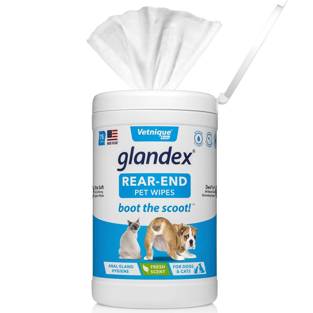 Glandex Anal Gland Hygiene Rear End Pet Wipes (75 ct)