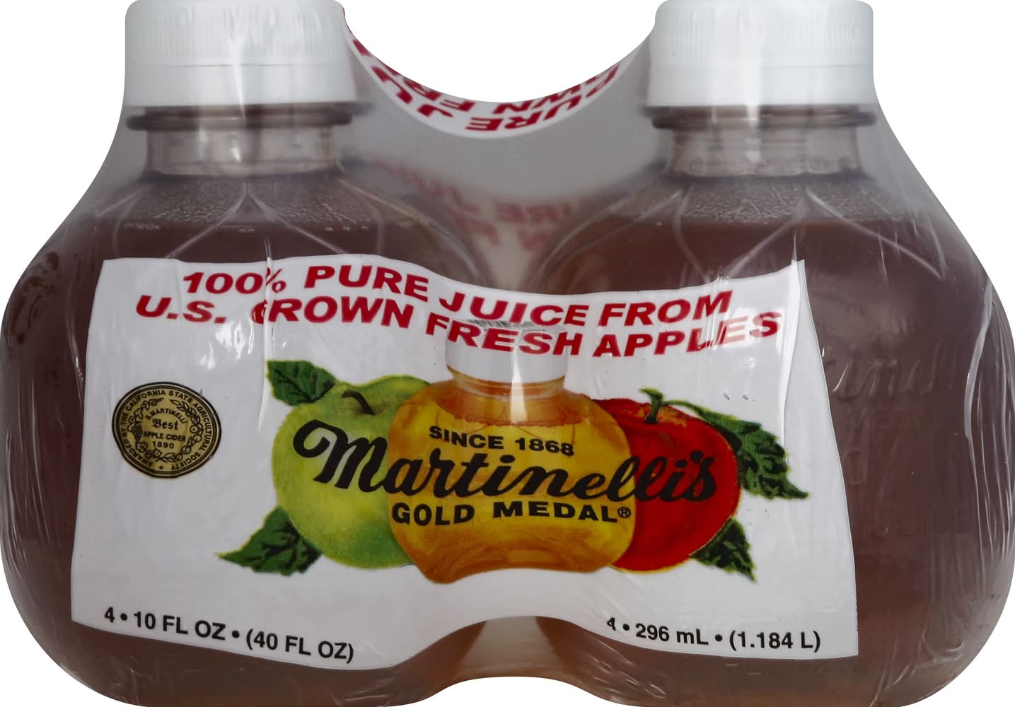 Martinelli's Gold Medal 100% Apple Juice (4 x 10 fl oz)