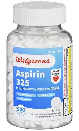 Walgreens Aspirin 325 mg Tablets (500 ct)