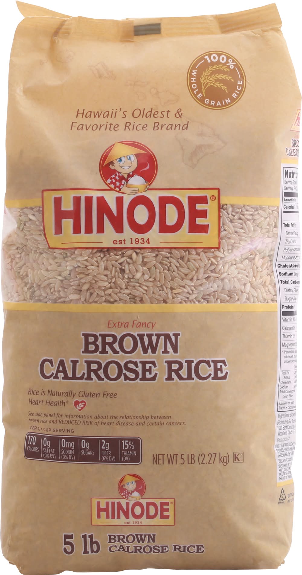 Hinode Calrose Medium Grain Brown Rice (5.01 lbs)
