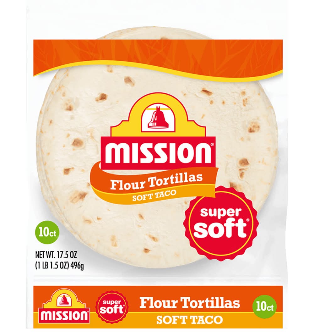 Mission Super Soft Taco Flour Tortillas (17.5 oz, 10 ct)