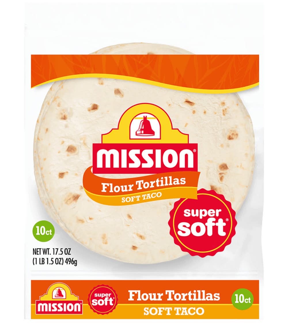 Mission Super Soft Taco Flour Tortillas (17.5 oz, 10 ct)
