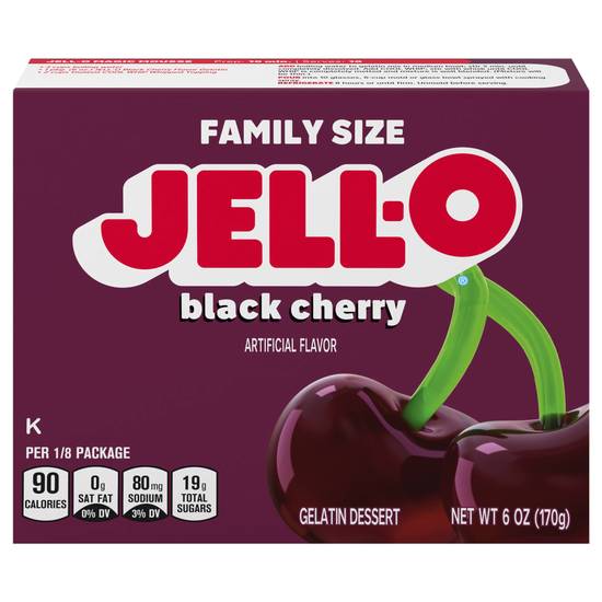 Jell-O Black Cherry Flavor Gelatin Mix (6 oz)