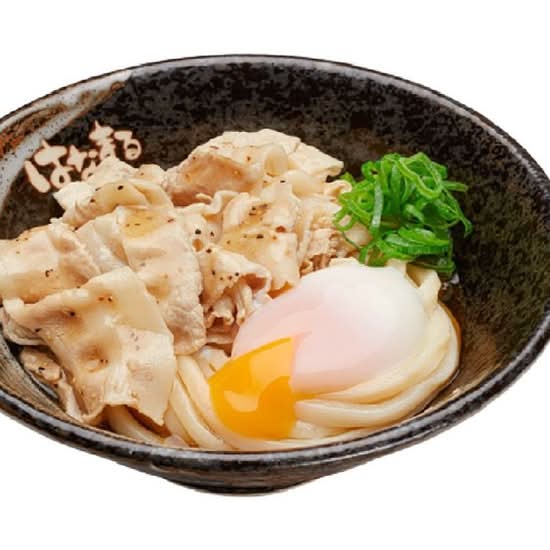 塩豚温玉ぶっかけうどん