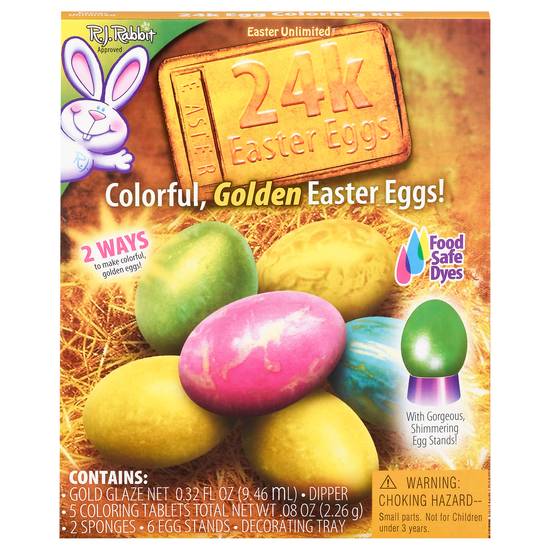 Easter Unlimited 24K Colorful Golden Easter Eggs Coloring Kit (1 ct)