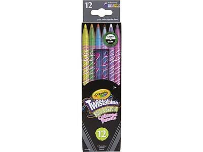 Crayola Twistables Bold & Bright Colored Pencils, Assorted Colors, 12/Pack (682451)