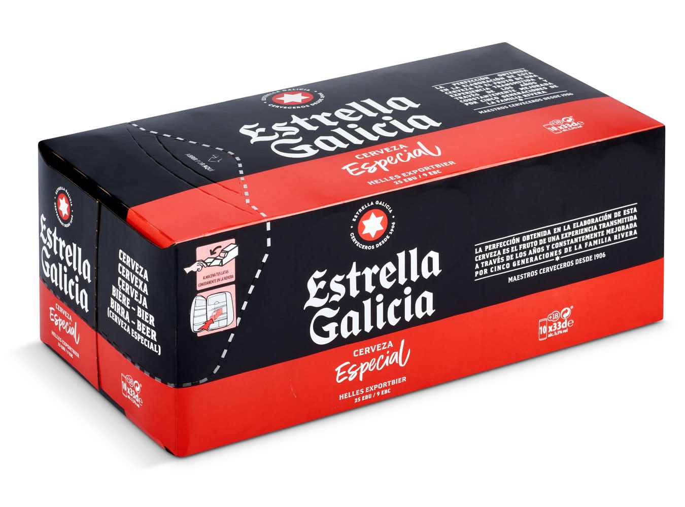 Cerveza Especial Estrella Galicia Lata 10 X 33 Cl