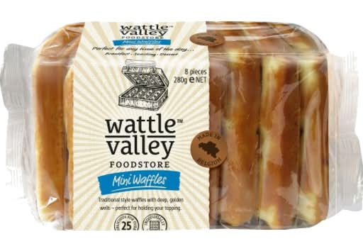 Wattle Valley Food Store Mini Plain Waffles (280g, 8 pack)