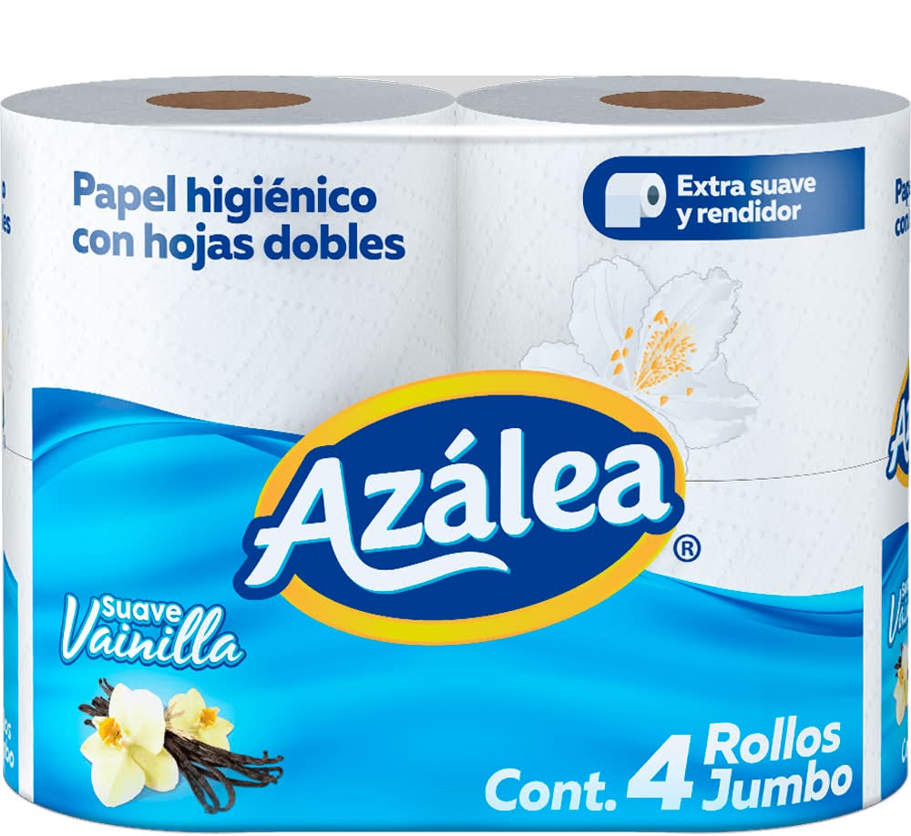 Azálea · Papel higiénico con hojas dobles, vainilla (4 un)
