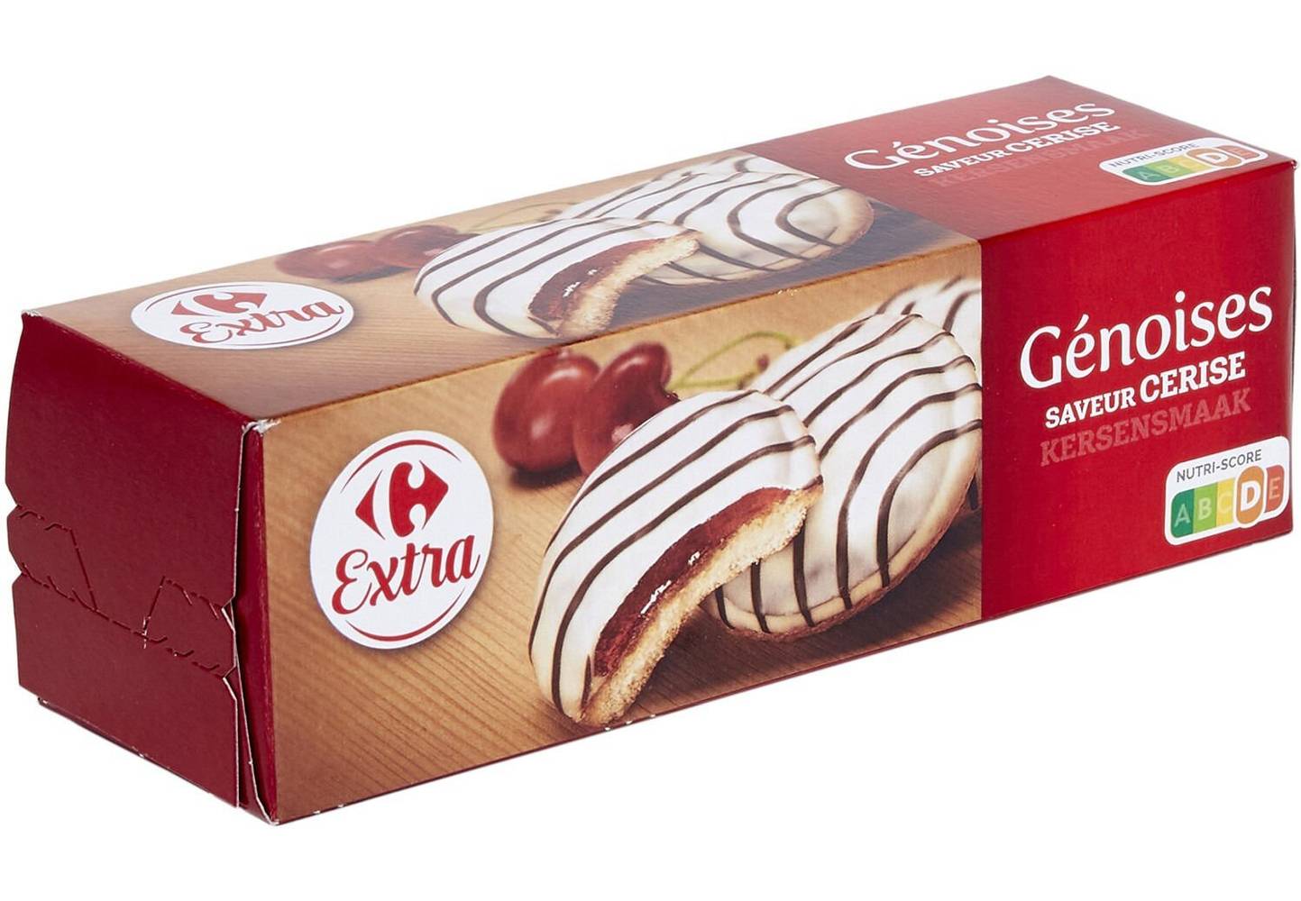 Carrefour Extra - Gâteaux génoises, cerise (150g)