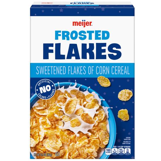 Meijer Frosted Sweetened Flakes Of Corn Cereal.