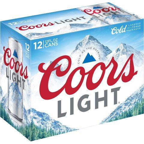 Coors Light 12 Pack 12oz Can