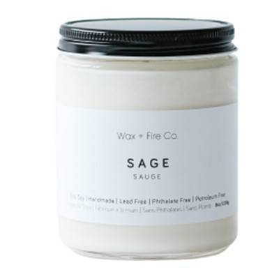 Wax + Fire Co Soy Candle Sage (226 g)