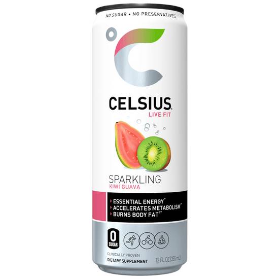Celsius Sparkling Kiwi Guava 12 oz Can