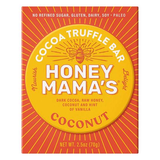 Coconut Cacao Truffle Bar Honey Mama's 2.5 oz