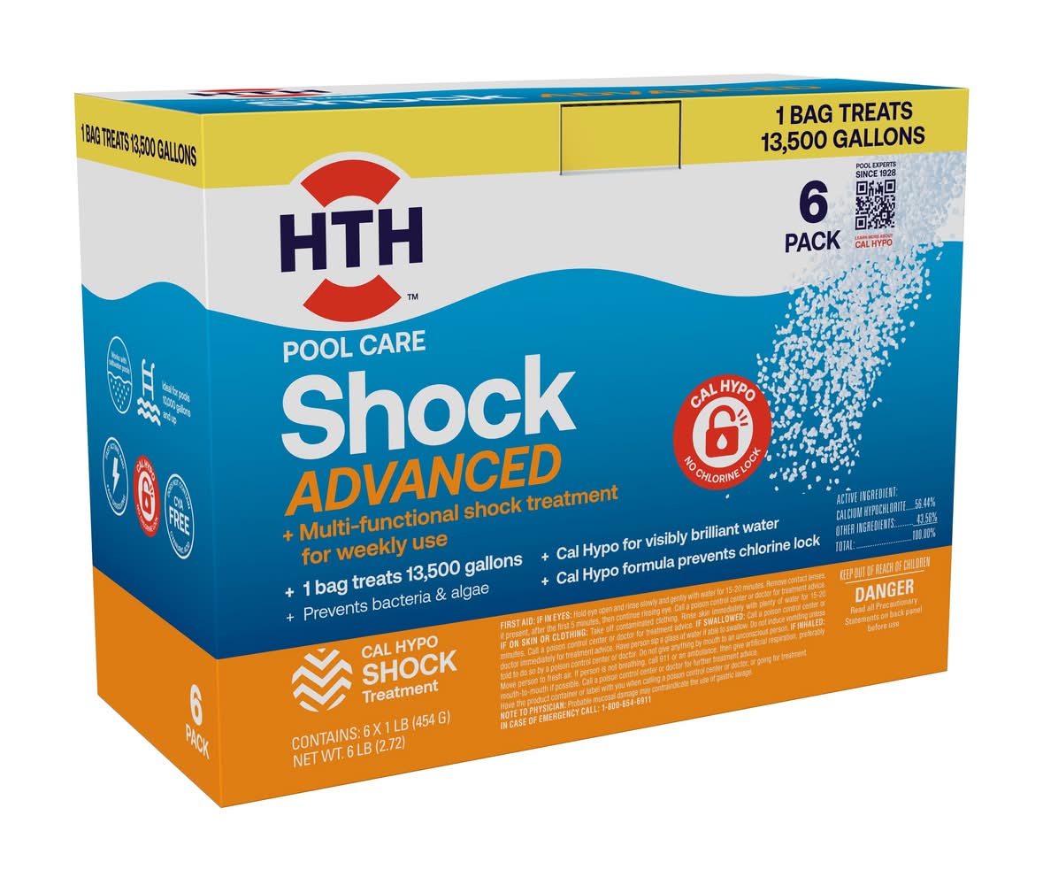 HTH 6 -Pack 16-oz Cal Hypo Pool Shock